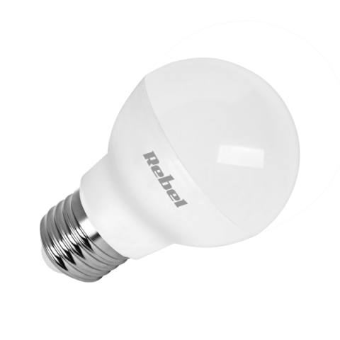 LED lempa E27 (G45) 220V 8W (57W) 3000K 760lm šiltai balta Rebel